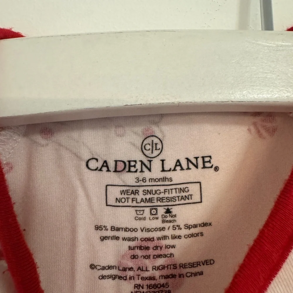 Caden Lane Pink and Red Holiday Footies Pajamas